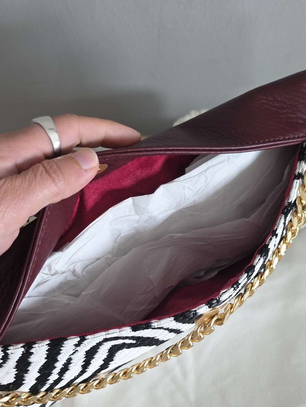 NWT Hammitt Invitation Clutch In Zebra - Picture 8 of 11